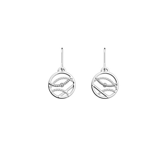 Ohrringe Les Georgettes Dame Les Précieuses - Ondes in Messing Cubic Zirconia 70427201608000 - 70427201608000